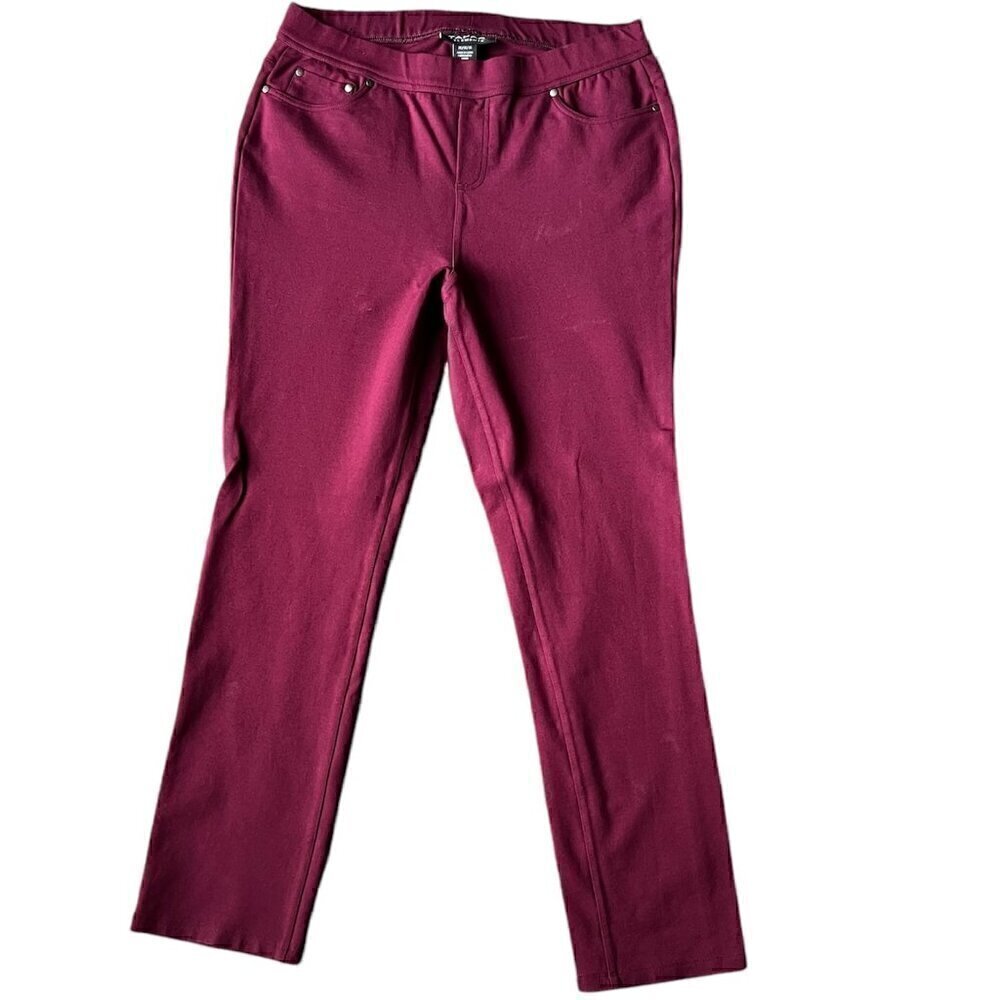 Tahari Elements Burgundy Red Casual Women’s Dress Pants. Size Medium